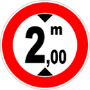Maximum height limit allowed: 2,00 meters