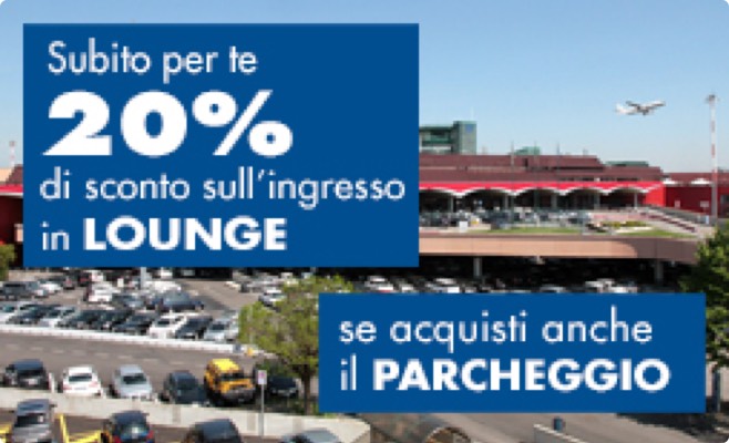 Parcheggia e goditi la Lounge scontata!