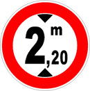 Limite massimo consentito in altezza: 2,20 metri